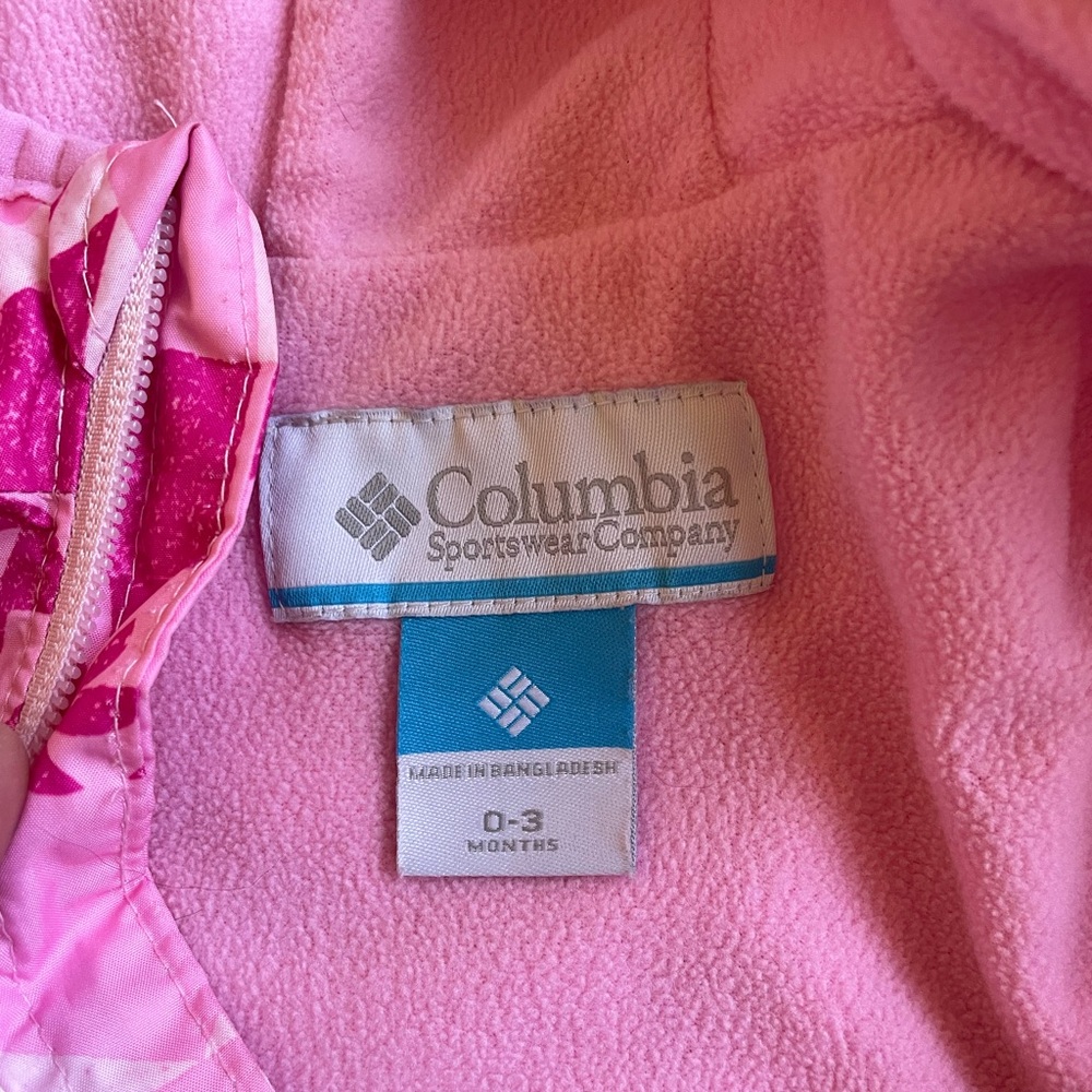 Pink Geometric Patterned Baby Jacket - Picture 4 of 4